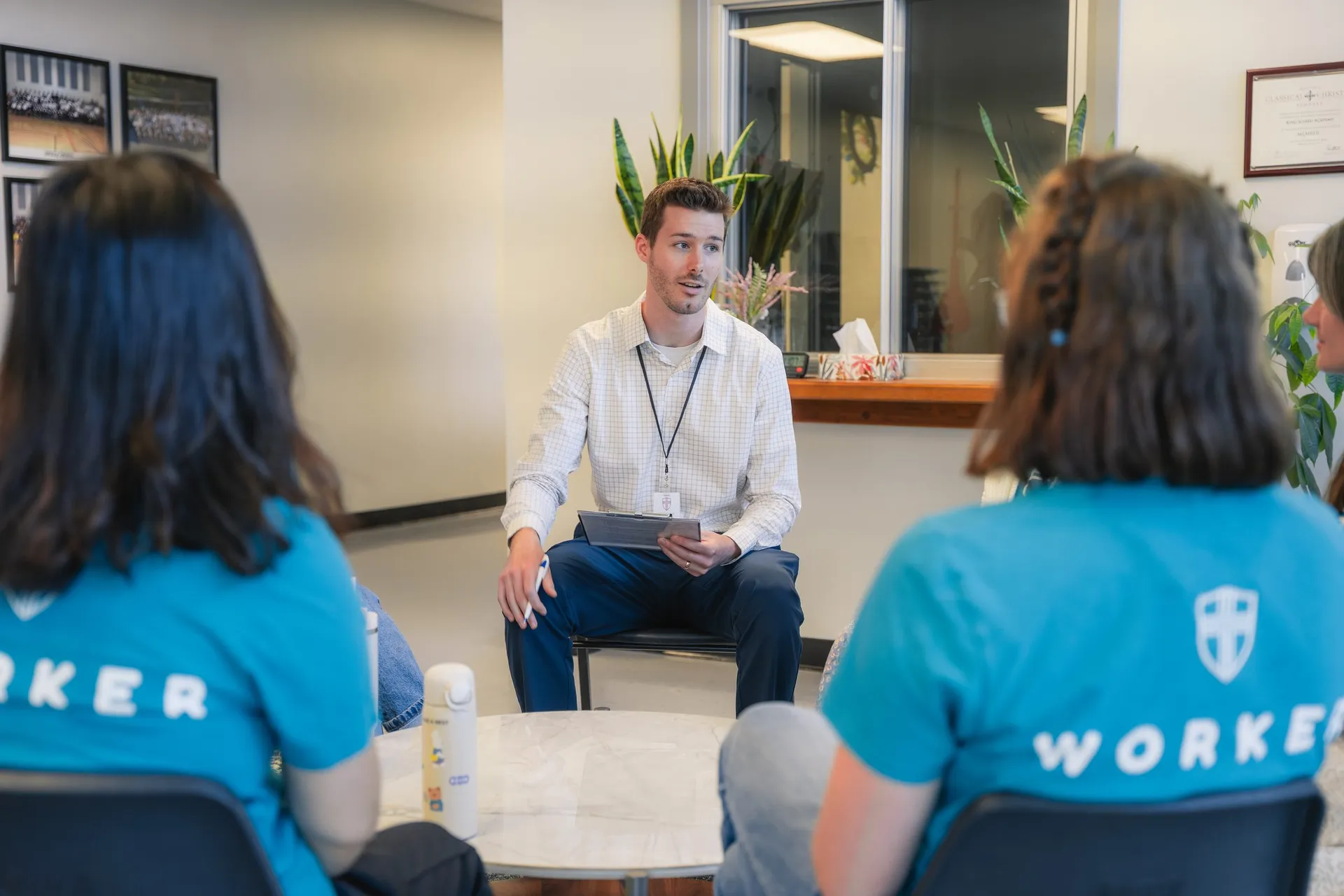 Newcomers connecting at Trinity Bible Chapel